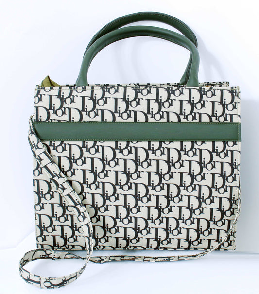 Green Textured Tote